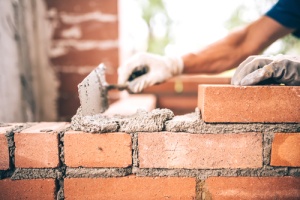 Masonry bricks being restored