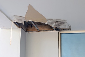 Water damage to office building 