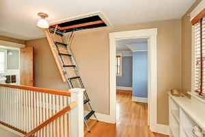 Attic doors that are not properly sealed when closed can lead to a cool air leak