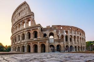 Colosseum in Rome. Masonry restoration will last for a very long time