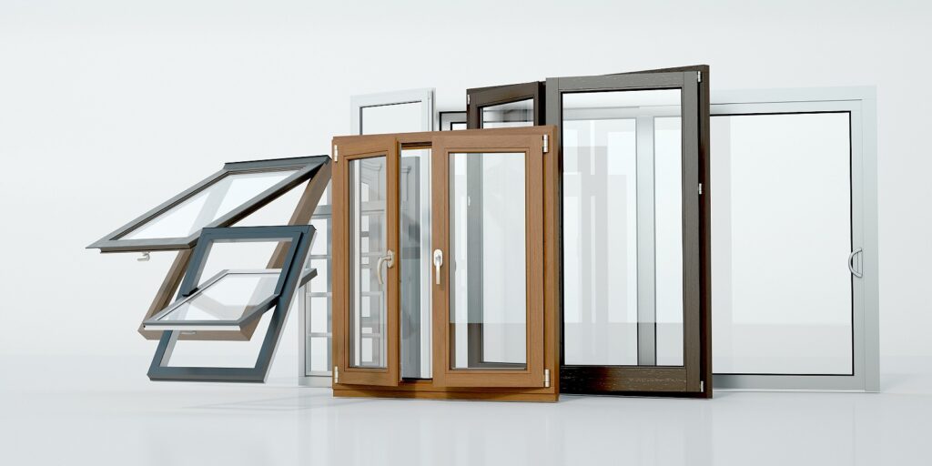 Selection of windows of different types and styles. There are issues that can shorten the lifespan of window glazing