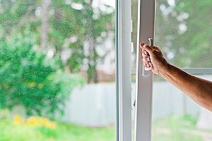 Worker installing windows since Window glazing is a relatively straightforward procedure