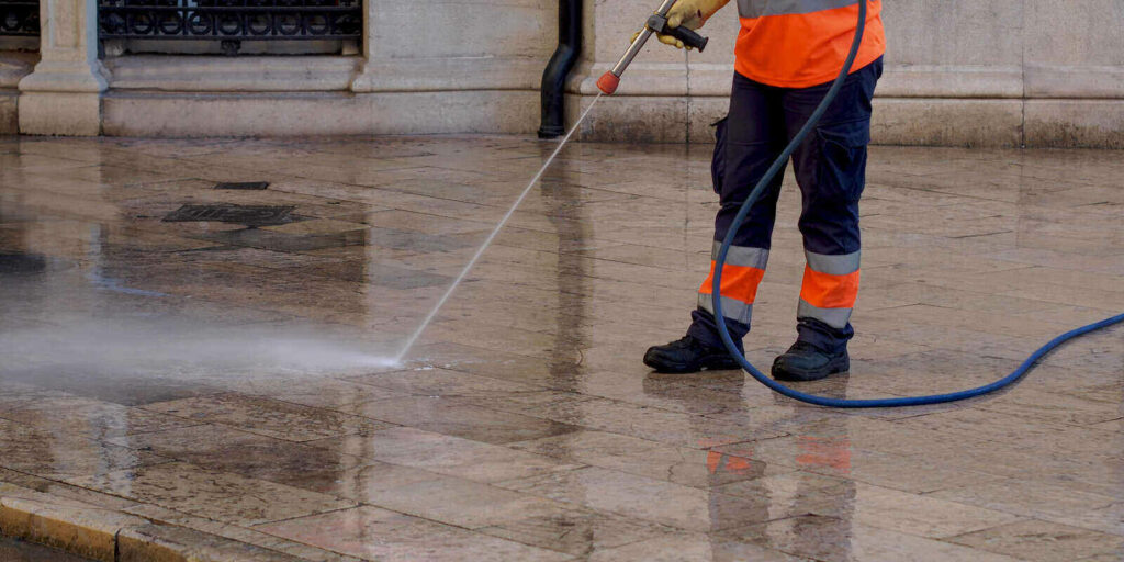cleaning and washing of city streets