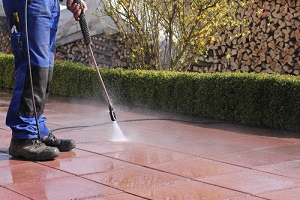 Commercial Pressure Washing cleaning of floor