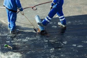  DE professional installation of waterproofing on the concrete foundation