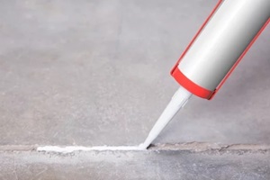 person will seize a crack with silicone and sealant